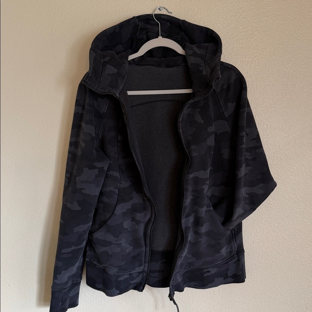 🖤Lululemon Black Camo Scuba Zip-Up Hoodie - Picture 9 of 9
